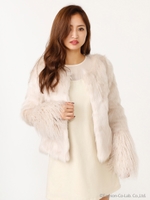 Faux FurコンビショートCT/L/BEG