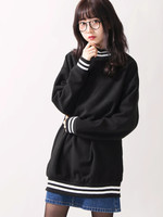 WEGO/フリースラインハイネックスウェットワンピース