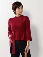 〓★JOC 畔 リボン付き クルーネックプルオーバー/WINE