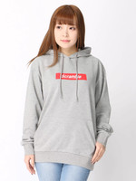 WEGO/ボックスロゴプリントパーカー