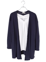 SET2点 カーディガン+Vネックプルオーバー/ネイビー