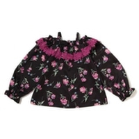 【50%OFF】フラワーオフショルダーブラウス