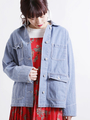 WEGO/ヒッコリーデニムワークジャケット