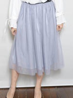 ギャザーデザインチュールスカート