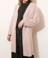 ポンチスウェードノーカラーコート