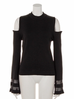 OPEN SHOULDER FLAPE SLEEVETOPS/D/PNK