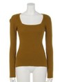 SQUARE NECK RIB HG TOPS/D/YEL