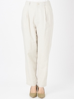 【Cl】ラミー混テーパードパンツ/O.WHT