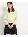 タックジョーゼットブラウス/レモンイエロー(031)
