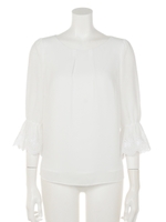 刺繍スリーブBL/オフホワイト