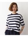 MARK GONZALES/マークゴンザレス別注 ボーダーTシャツ/ネイビー(193)