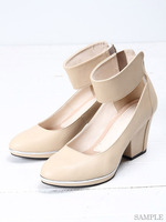 メタルラインストラップパンプス