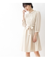 【WEB限定プライス】【WEB限定サイズあり】シャツワンピース/ライトベージュ(051)