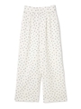 ドットタックワイドパンツ/ホワイト×ブラックドット1(031)