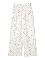 ドットタックワイドパンツ/ホワイト×ブラックドット1(031)