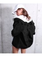 【ANAP】バックレースアップミリタリージャケット/ブラック(027)