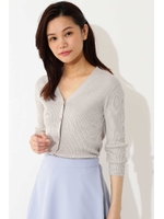 リブカーディガンニット/ピンク(090)