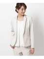 ◆【洗える/34(SS)、42（LL）WEB限定サイズ】ダブルクロステーラードジャケット/ライトグレー(011)