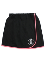 【ANAP】ワッペン付ネオンパイピングラップスカート/ブラック(027)