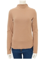 裏起毛プチハイトップス/ベージュ