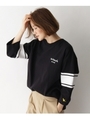 MARK GONZALES/マークゴンザレス別注 フットボールTシャツ/ブラック(019)