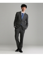 【J∞QUALITY】シャドーストライプシングルスーツ[メンズ スーツ ウール 通年 撥水 防汚]/ブラック(019)