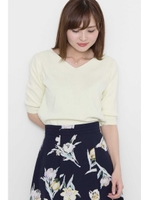 ◆ドルマンハイツイストニット5分袖/レッド(100)