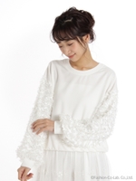 オーガンスリーブカットソー/ピンク