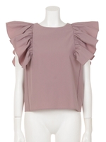 ボリュームラッフルブラウス/LILAC