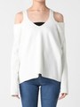 2WAY オープンショルダーニット/WHT