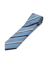 FRANCO BASSI レジメンタルストライプネクタイ/ライトブルー(591)