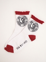 LSB raffle socks/WHITE×RED