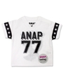 【ANAP KIDS】SINGBOI×ANAPKIDS 袖星デザインメッシュTOPS/ホワイト(001)