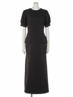 [GREED]HIGH SATIN Dress/BLACK