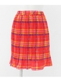 【UNDER ANAP】カラフルチェックスカート/レッド(025)