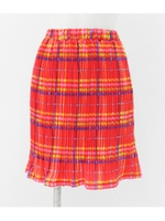 【UNDER ANAP】カラフルチェックスカート/レッド(025)