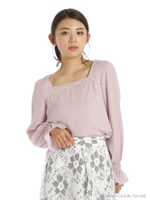 スクエアネックBL/ピンク