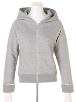 パール付ジップパーカー/ホワイト