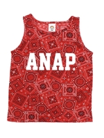 【ANAP KIDS】ペイズリー柄ノースリTOPS(別売りSET-UP)/レッド(025)