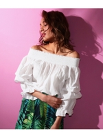 【ANAP】ボリュームスリーブオフショルダートップス/ホワイト(001)