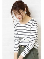 総針クルーネックニット/ネイビー(120)