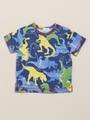 BABY ペンタッチダイナソー半袖Tシャツ/ネイビー