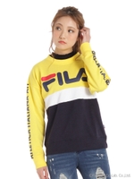 FILA袖プリントカットソー/キイロ