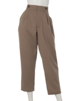 STツイルボタンベルト風テーパードパンツ/BEG