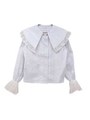 bigcollar stripe blouse/white