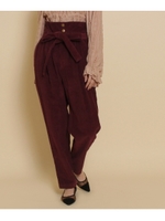 ne Quittez pa ハイウエストワイドクロップドパンツ/ワインレッド(063)