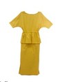 peplum one-piece/yellow