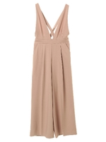 ・バックウエストタックサロペット/ベージュ