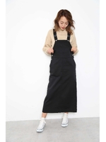 《Dickies》別注オーバーオールジャンスカ/ブラック(010)