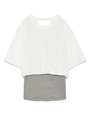 【emmi yoga】Tシャツ&カップインキャミセット/WHT